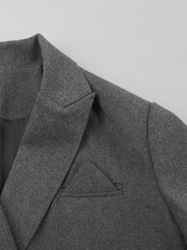 Oversized Double Breasted Wool Blazer