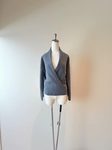 Cozy Wrap Front Knit Cardigan