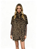 Cozy Leopard Print Faux Fur Jacket