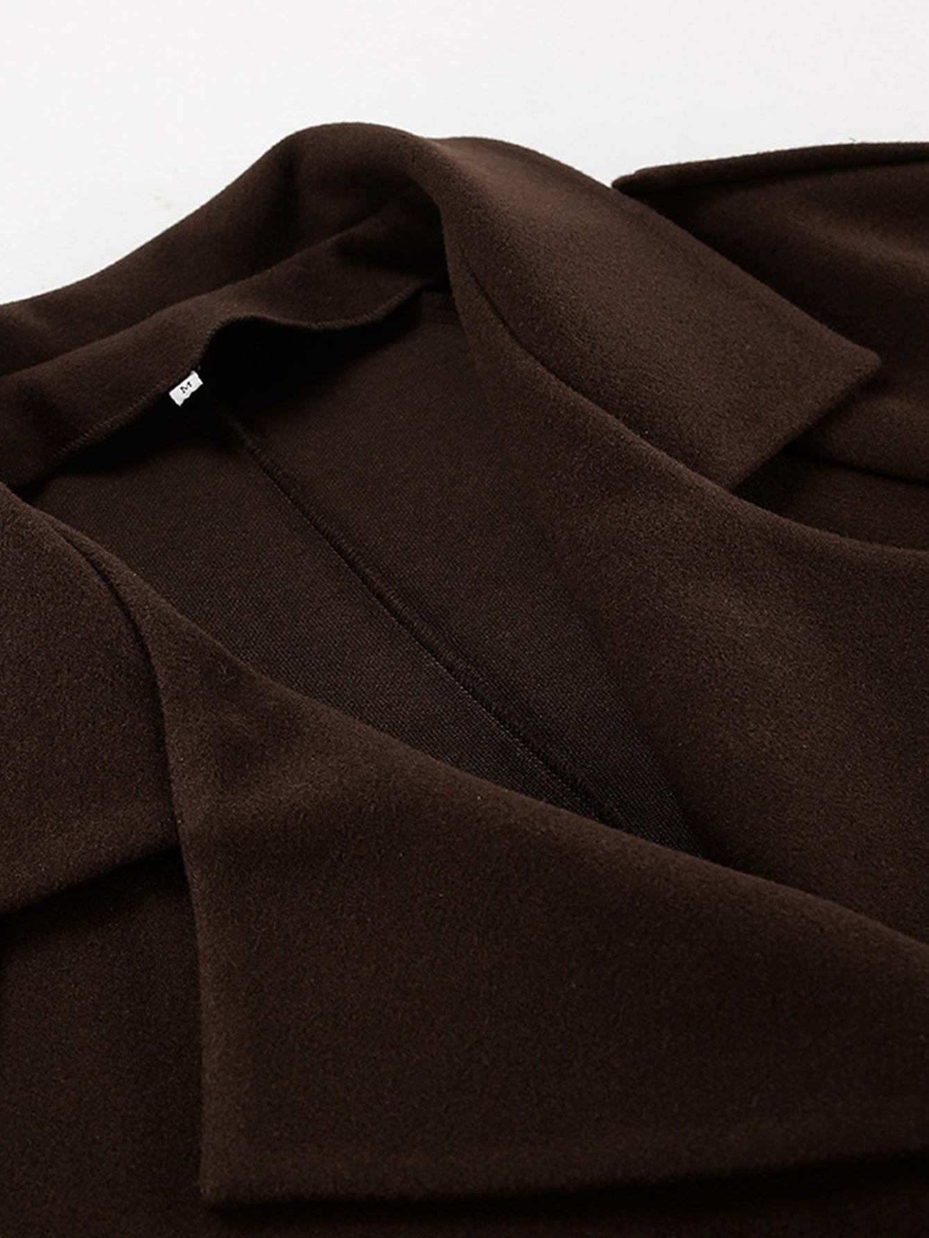 Brown Double Breasted Cropped Jacket
