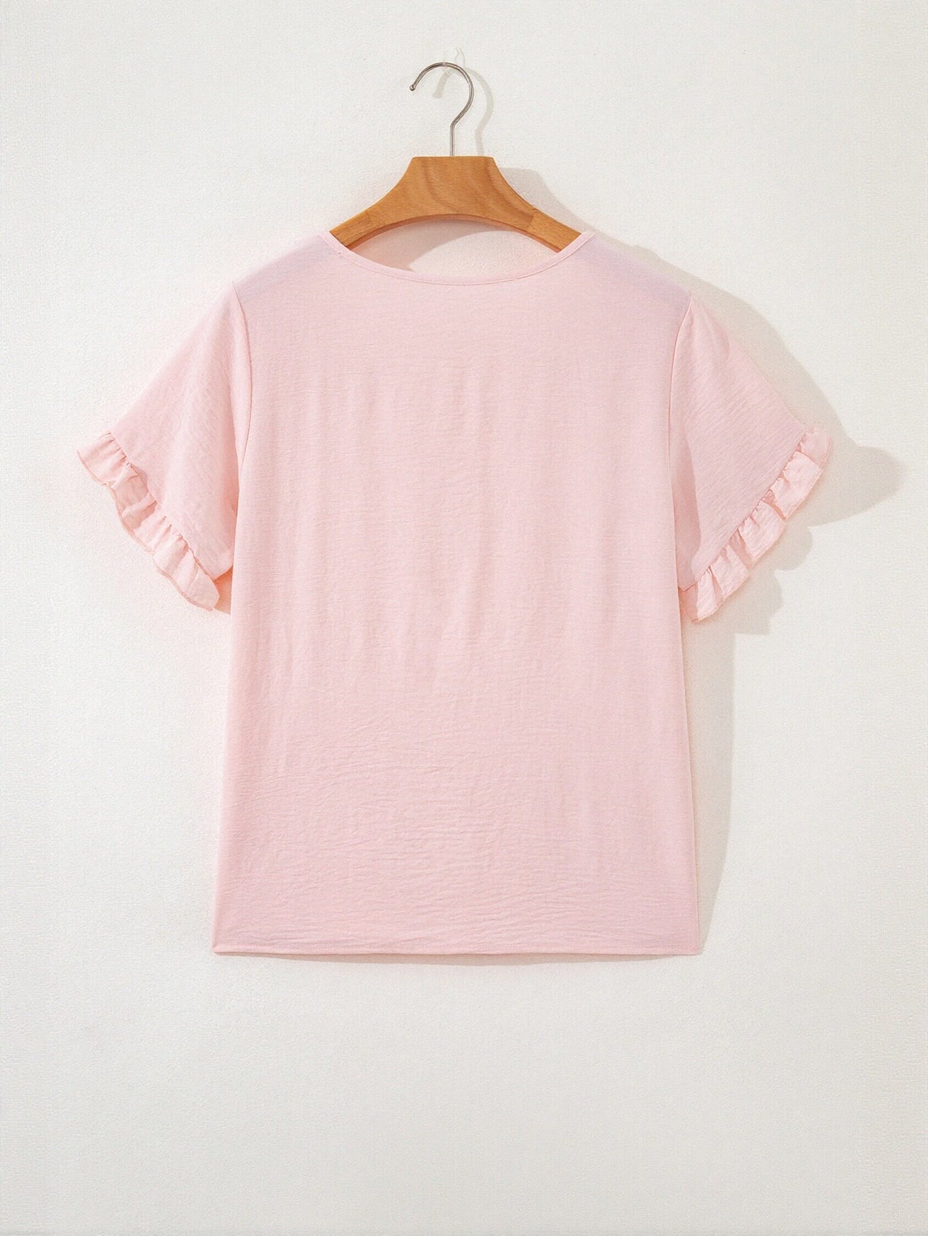 Ruffled Sleeve Casual Chiffon Blouse