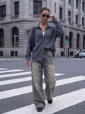 Oversized Plaid Button Down Shirt