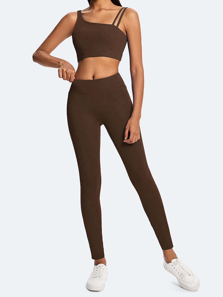Asymmetric Strappy Yoga Tank Top