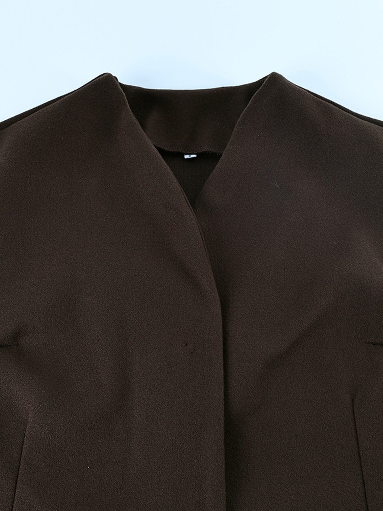 Oversized Wool Blend Wrap Coat