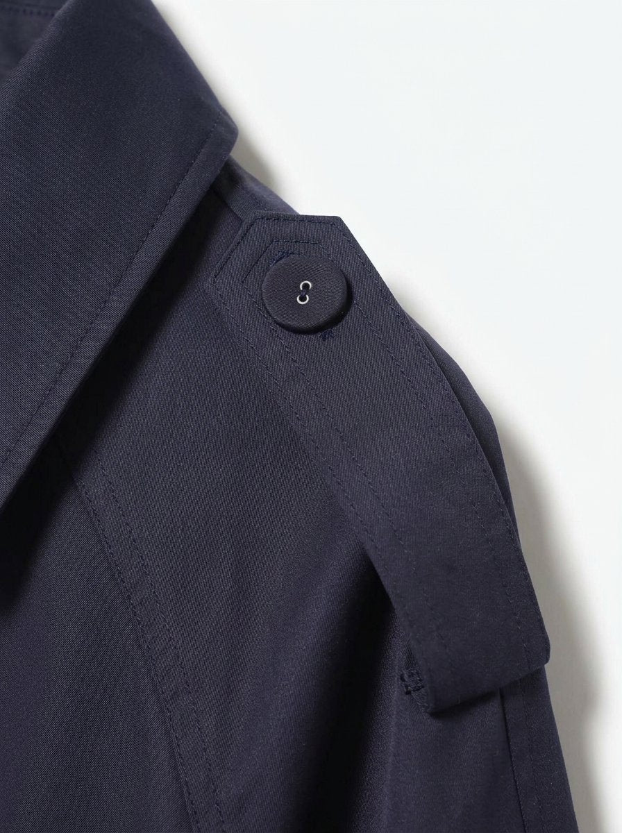 Cropped Double Breasted Trench Coat