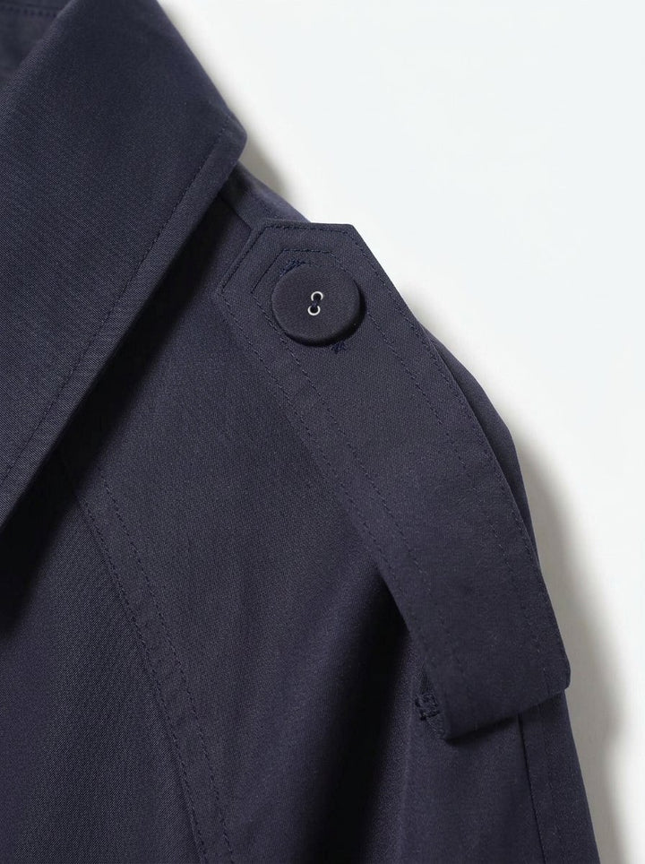 Cropped Double Breasted Trench Coat