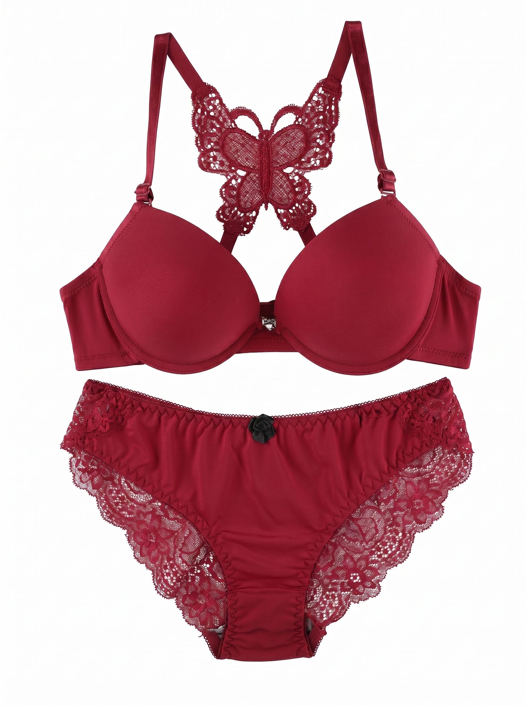 Butterfly Lace Push Up Lingerie Set