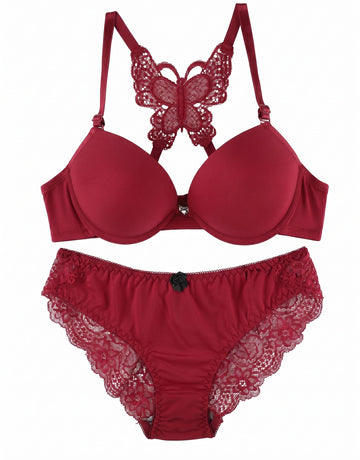 Butterfly Lace Push Up Lingerie Set