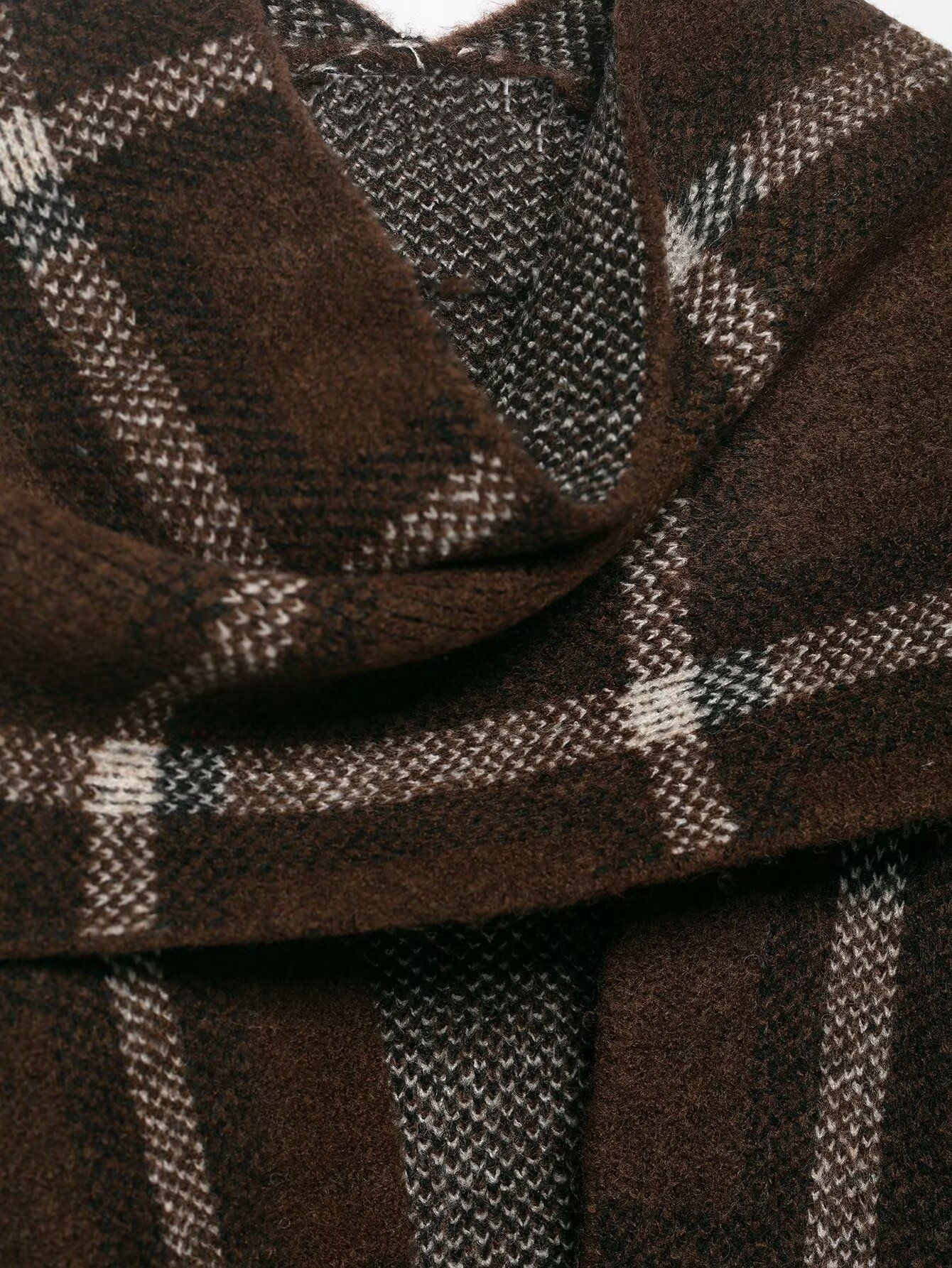 Cozy Plaid Oversized Knit Cardigan