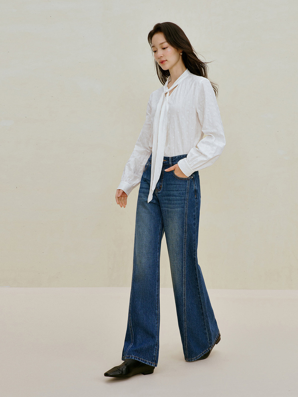 High Waisted Flare Leg Jeans
