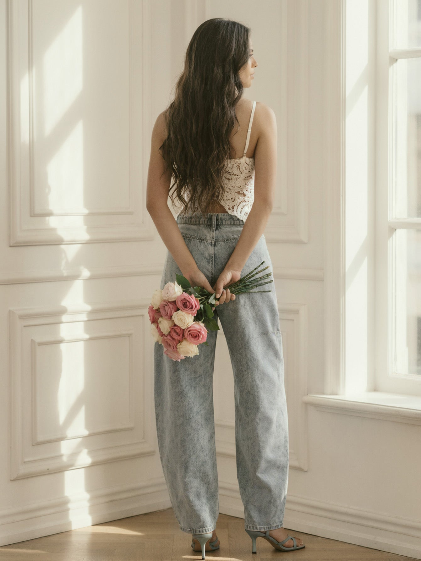 High Waisted Baggy Wide Leg Jeans