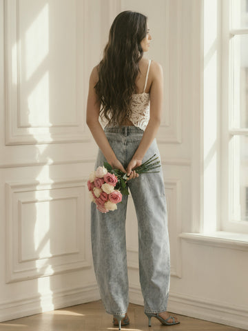 High Waisted Baggy Wide Leg Jeans