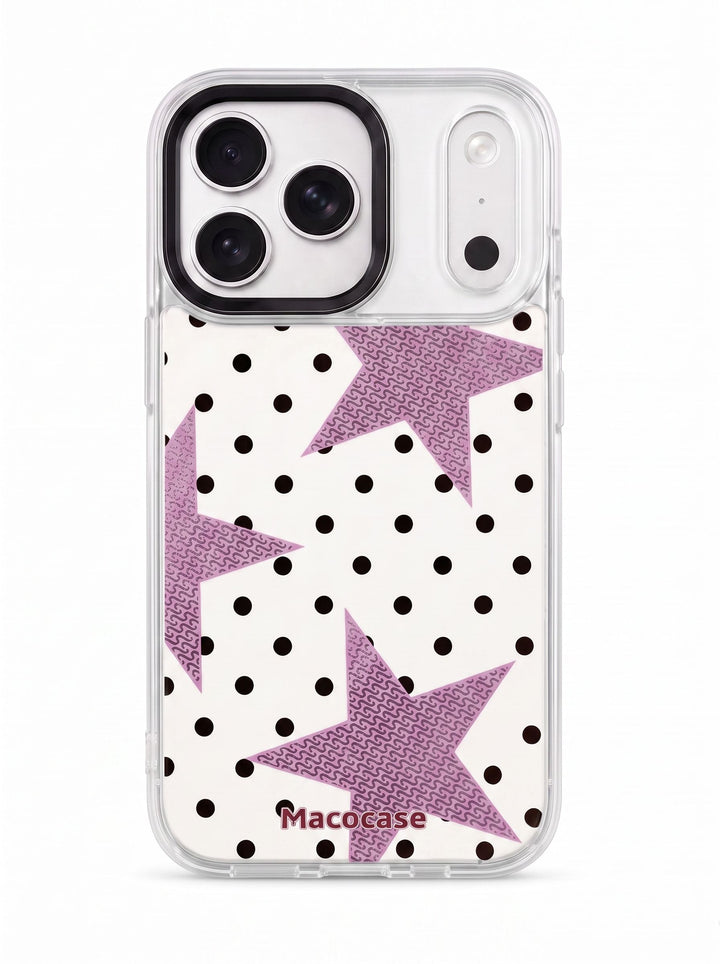 Macocase Purple Stars and Polka Dots Phone Case