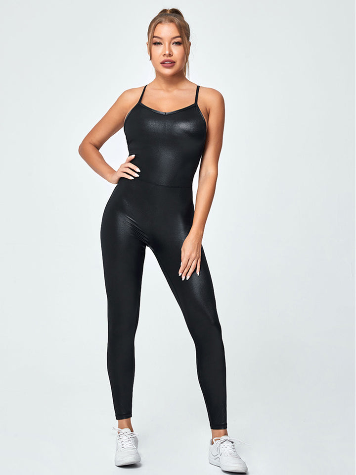 Backless Sculpting Athletic Yoga Jumpsuit