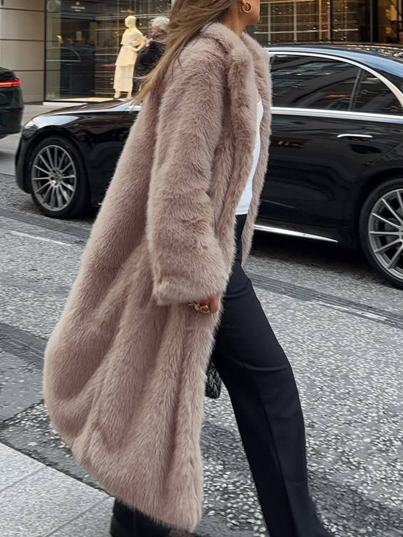 Plush Oversized Faux Fur Coat