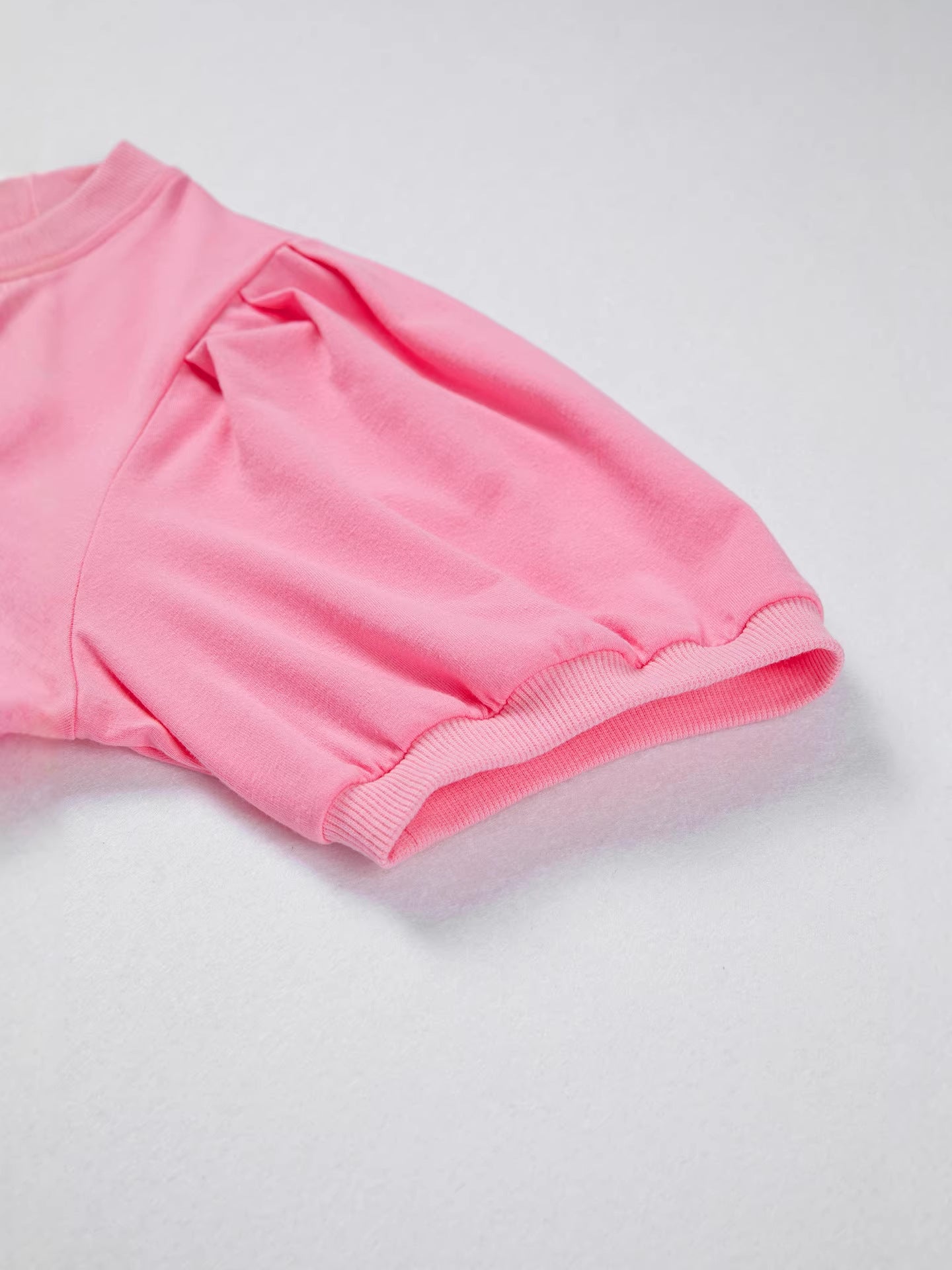 Puff Sleeve V Neck Romantic T-Shirt