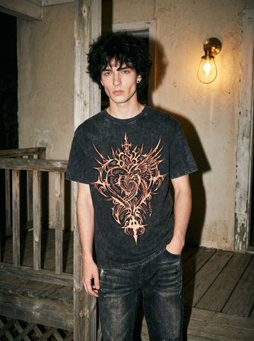 Vintage Acid Wash Graphic T-Shirt