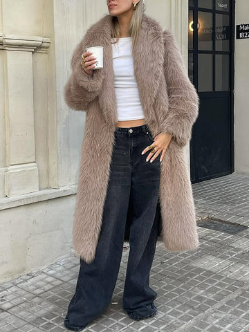 Plush Oversized Faux Fur Coat