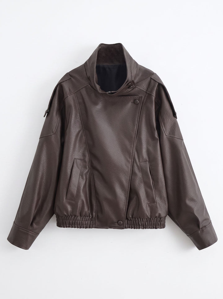 Oversized Vintage Faux Leather Jacket