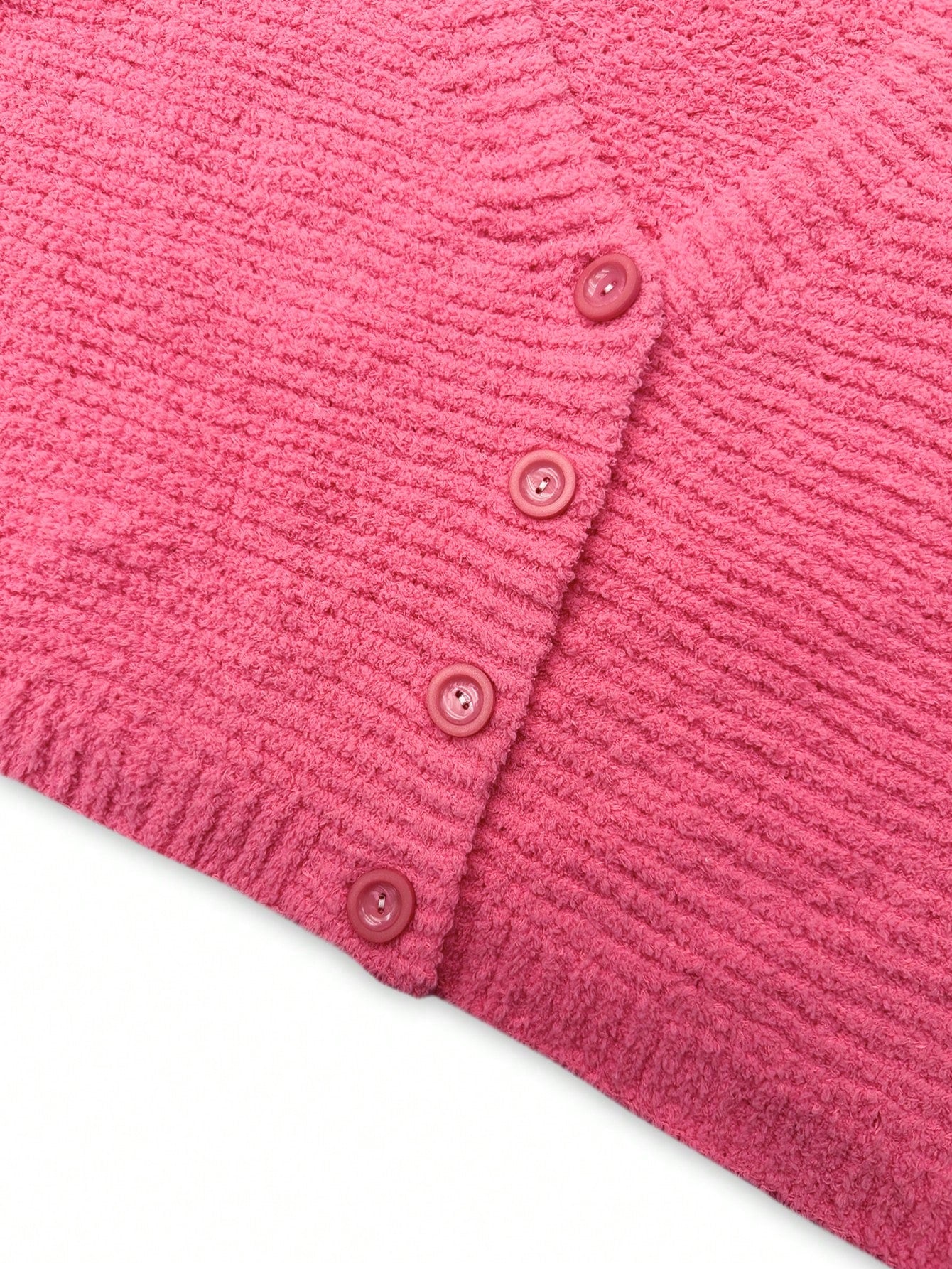 Cozy Soft Pink Button Cardigan