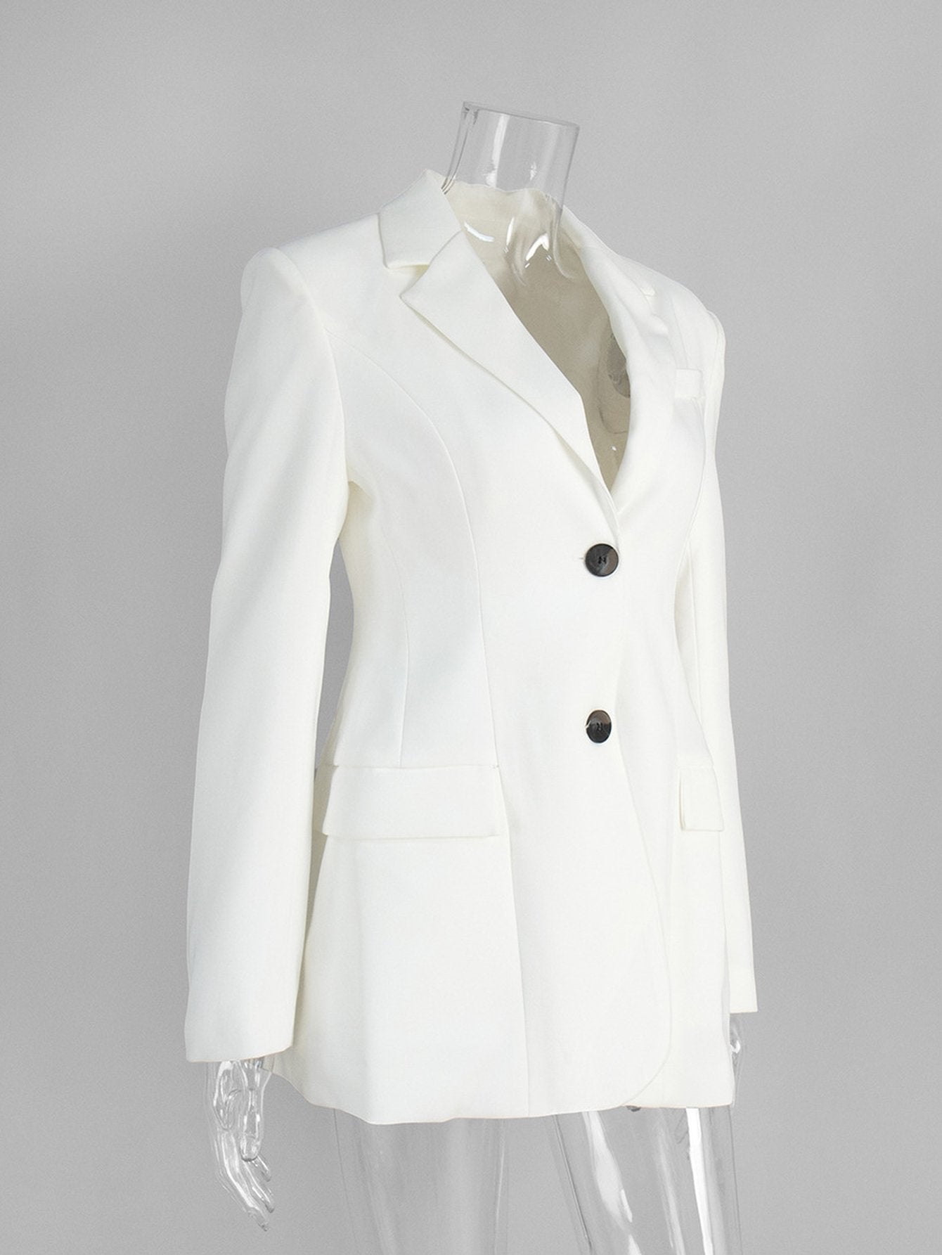 Tailored Slim Fit White Blazer Jacket