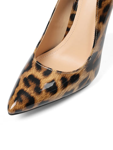 Leopard Print Pointed Toe High Heels