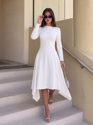 Elegant High Low Midi Dress