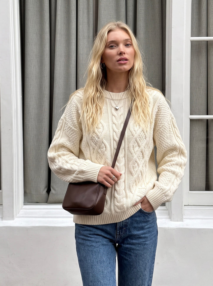 Cozy Oversized Cable Knit Sweater
