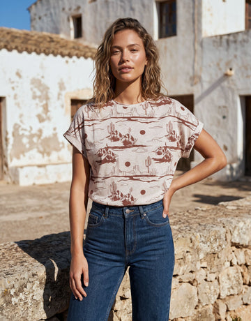 Desert Print Relaxed Fit T-Shirt