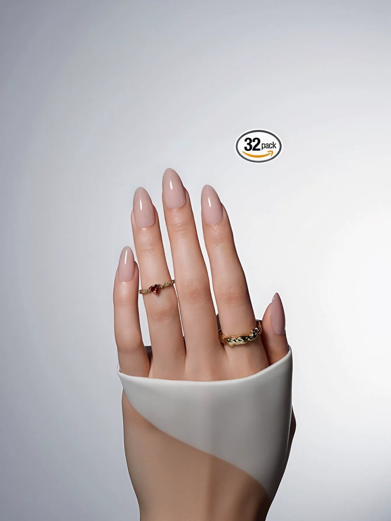 Classic Nude Almond Press On Nails