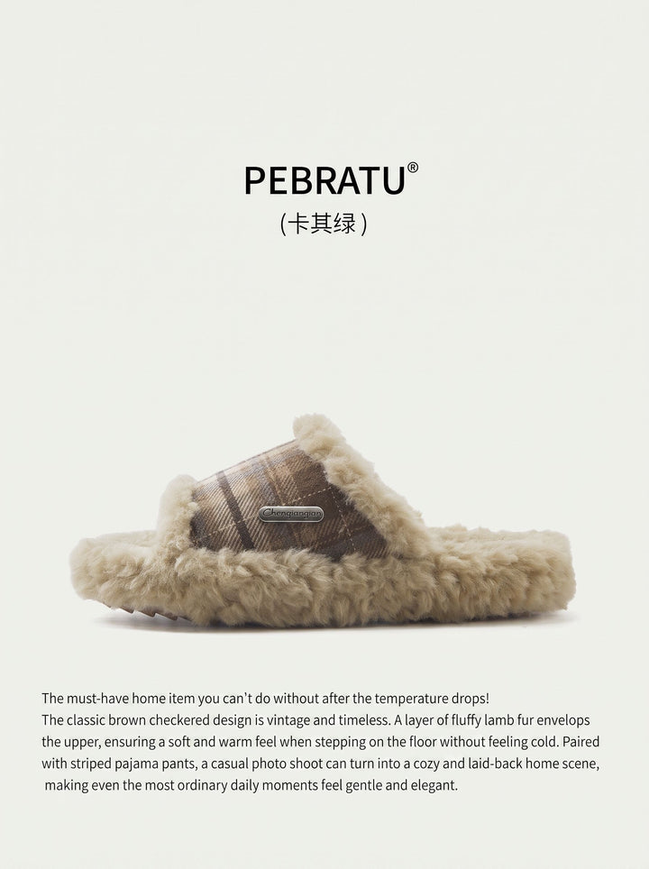 Ultra Plush Cozy Plaid Slippers