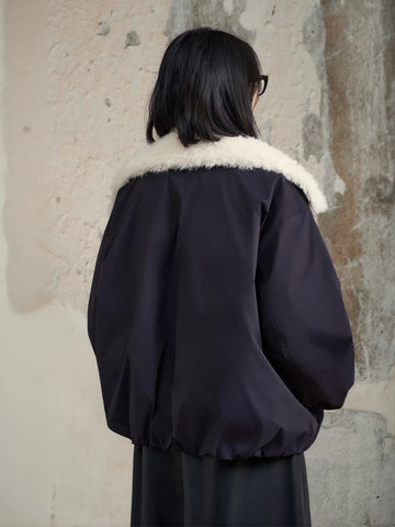 Faux Fur Collar Puffer Jacket