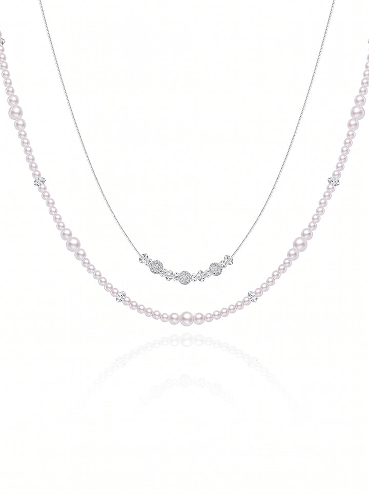 Elegant Layered Faux Pearl Necklace