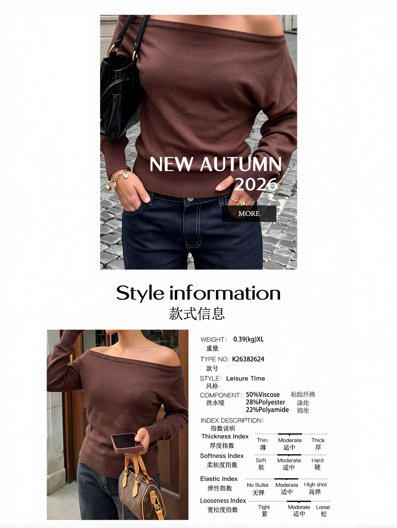 Off Shoulder Fitted Ribbed Sweater