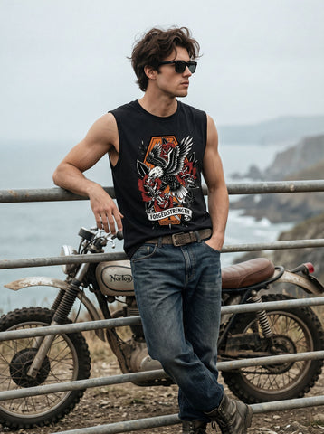 Vintage Eagle Graphic Muscle Tank