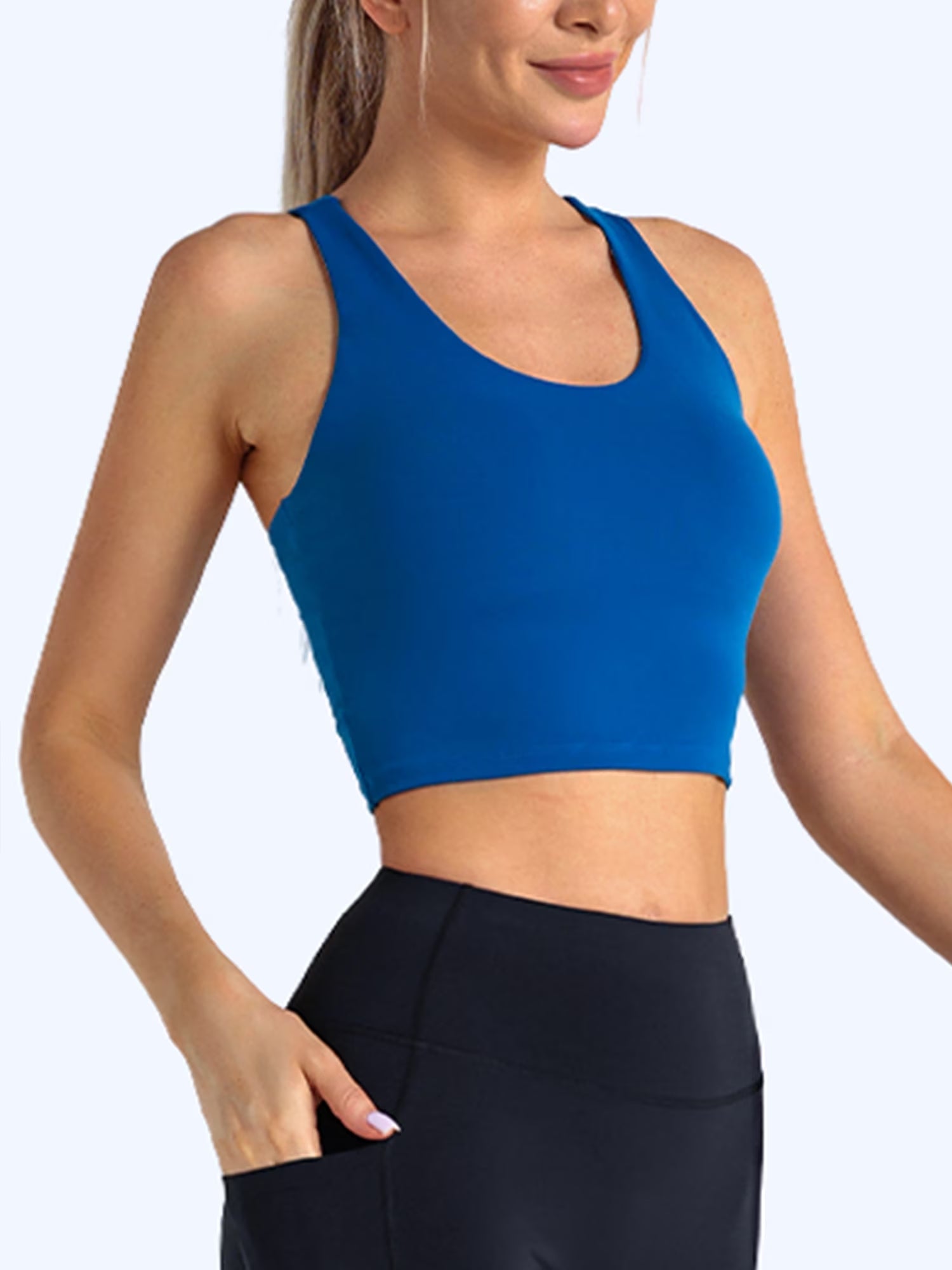 Crisscross Back Seamless Workout Tank Top