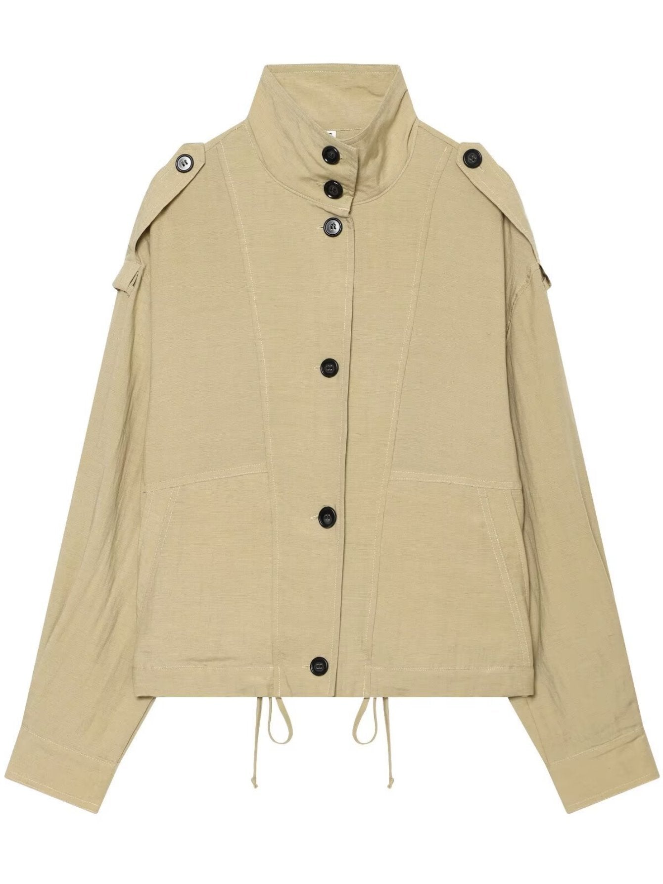 Utility Stand Collar Drawstring Jacket