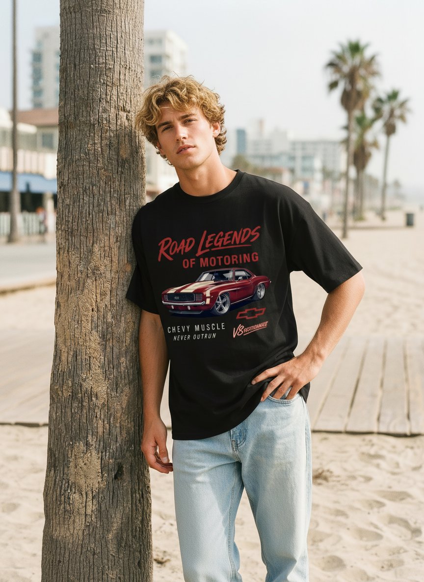 Vintage Chevy Muscle Car Graphic T-Shirt