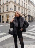 Faux Fur Collar Puffer Jacket