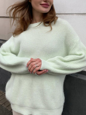 Cozy Soft Fuzzy Oversized Pullover Sweater