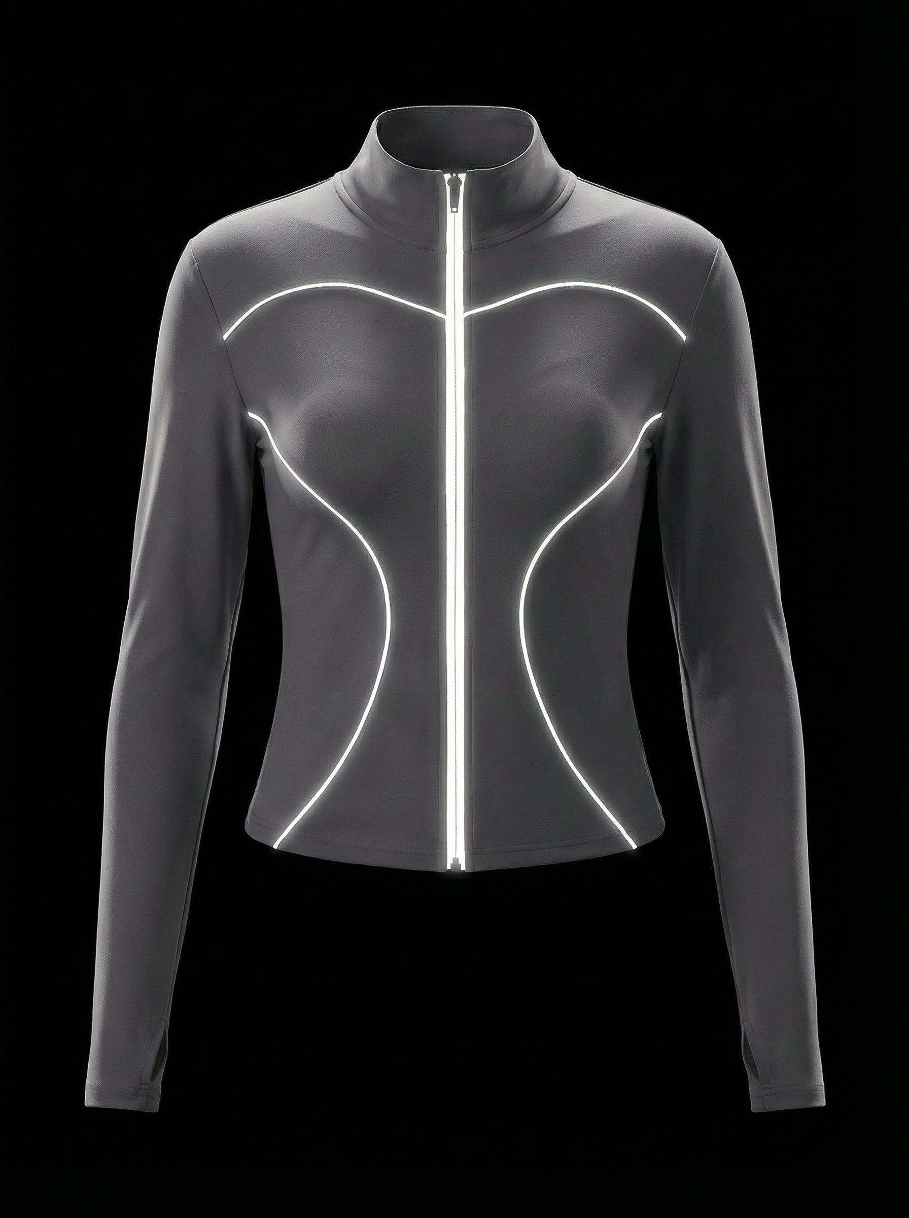 High-Neck Breathable Sporty Jacket-Multicolor
