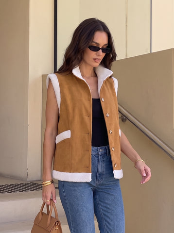 Cozy Sherpa Lined Corduroy Vest