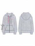 Glittery Fleece Zip Up Hooded Jacket