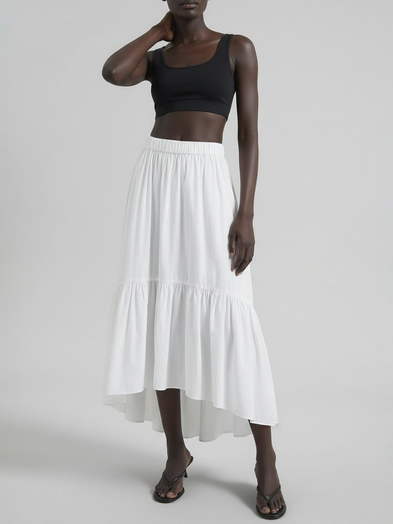 MO&Co.Cotton Blend A-line Skirt