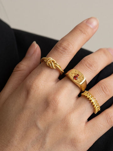 Dainty Twisted Gold Knot Ring