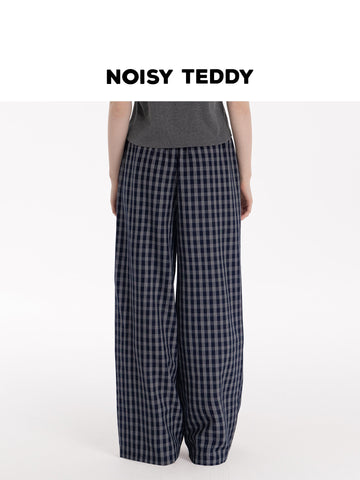 Comfy Plaid Wide Leg Pants