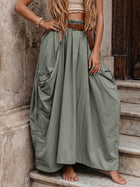 Boho Flowy Cotton Maxi Skirt