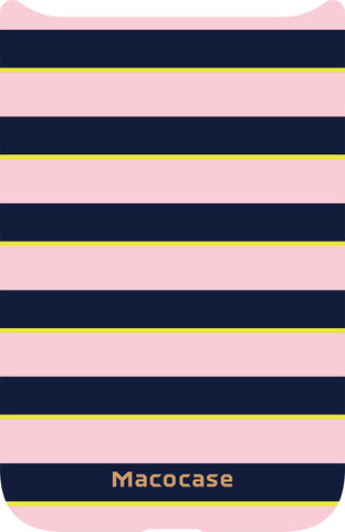 Pink and Navy Blue Stripe Pattern Phone Case