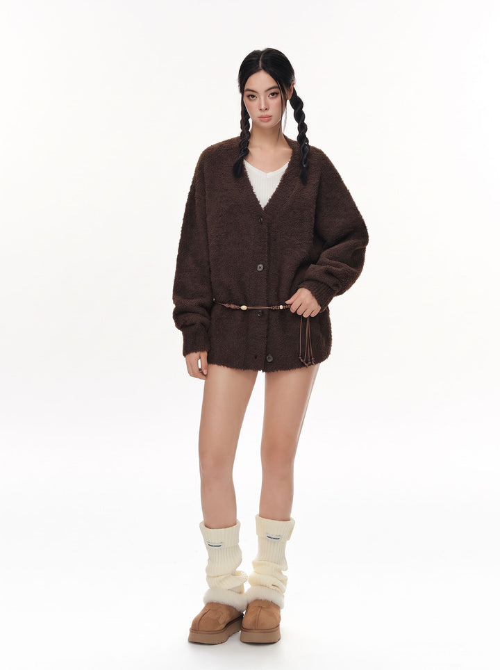 Cozy Oversized Fuzzy Knit Cardigan