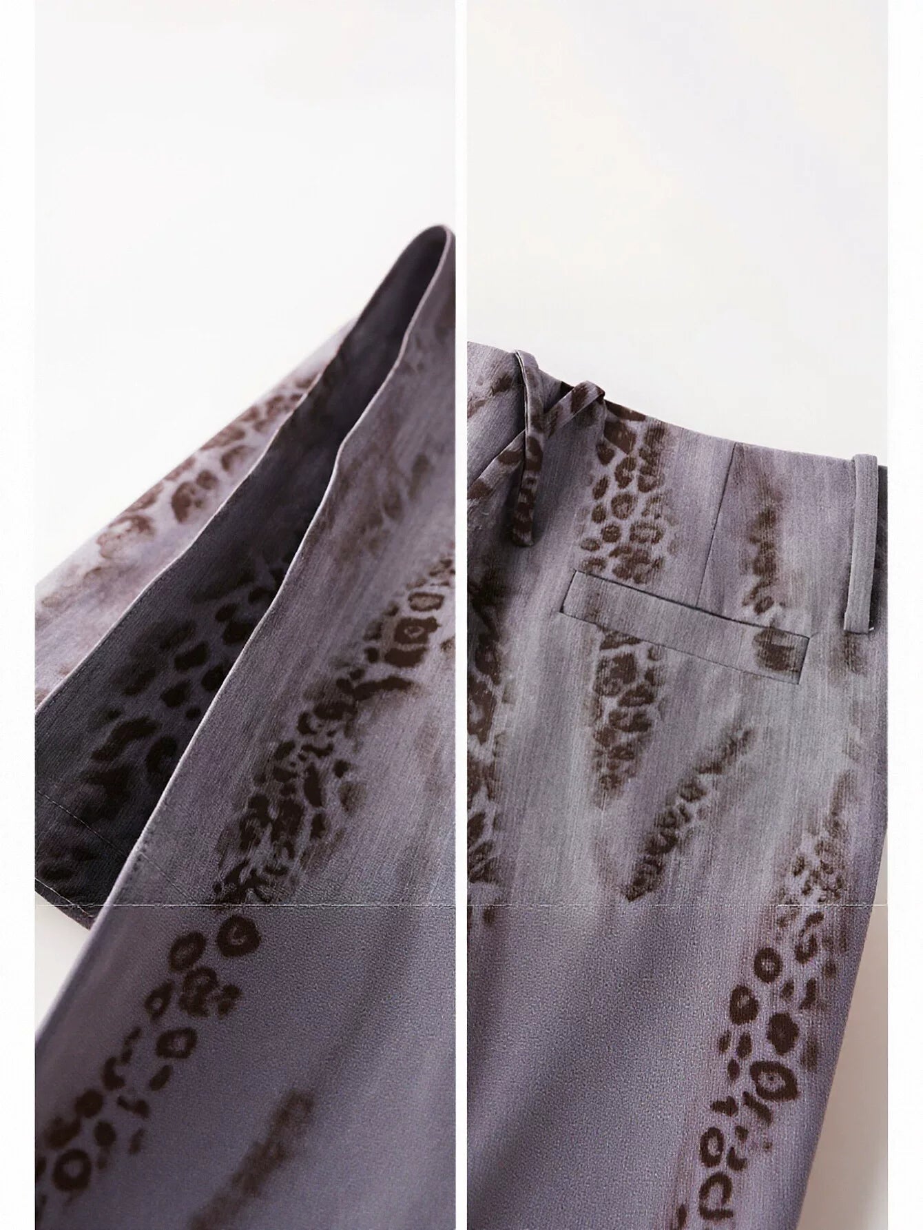 High Waisted Animal Print Trousers